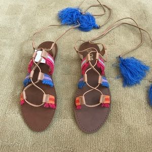 Fringe Sandals! New with tags!!!